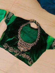 Green Lehanga Stone Work With Blouse And Dupatta