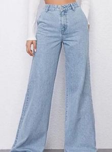 Off Duty Light Blue Wide Leg Jeans