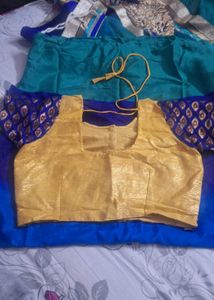 Net Half  Saree With  Blouses Petticoat