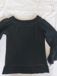 Black Top with Bell Sleeves