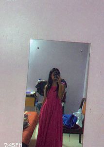 Elegant pink festival ready gown