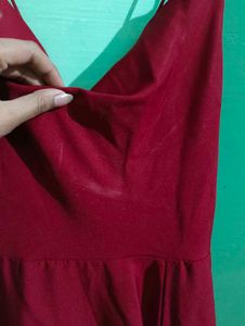 Elegant red Maxi Dress