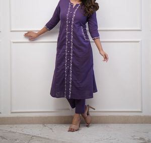Purple Kurta Set
