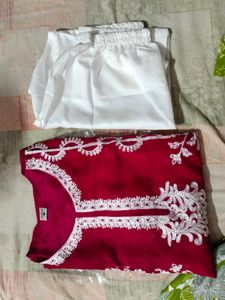 Maroon Embroidered Pakistani Suit