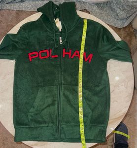 Green &#39;POL HAM&#39; Zip-Up Hoodie