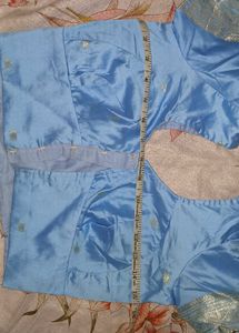 Sky Blue Saree Blouse