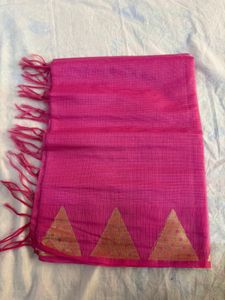 Pink Cotton Silk Blend Duppata