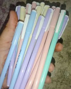 New Korean Style Blue Ball Point Pen  10 Pieces