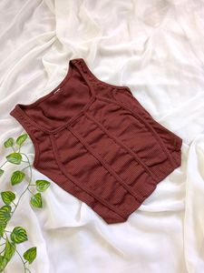 Ribbed Corset Tank Top