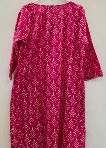 Pink Printed Kurta