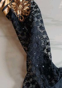 Elegant Black &amp; Gold Anarkali