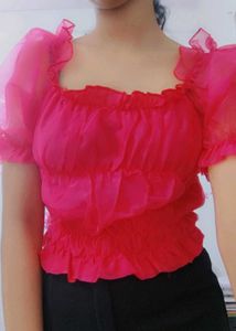 Pink Ruffle Top