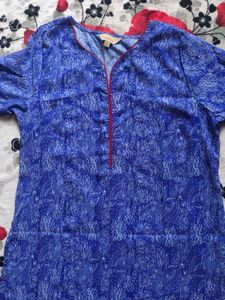 Blue Printed Kurta