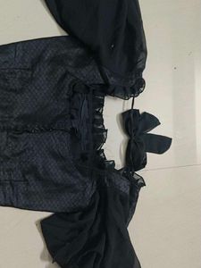 Stylish Black Saree Blouse