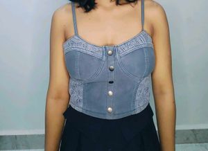 Denim Sexy Crop Top