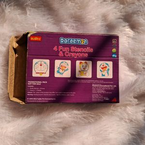 DORAEMON STENCILS AND CRAYONS FOR KIDS
