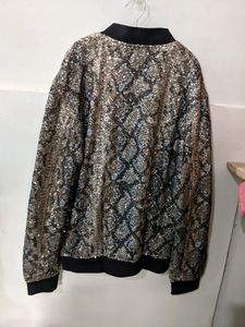 Zara mens Sequin Bomber Jacket