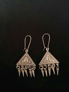Oxidised Bullet Earrings