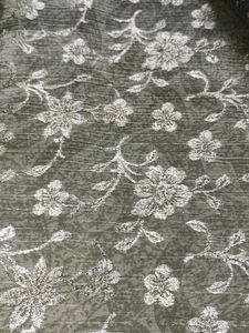 Crepe With Satin Floral Saree