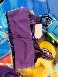 Purple Crop Top 3 Peace Dhoti Set