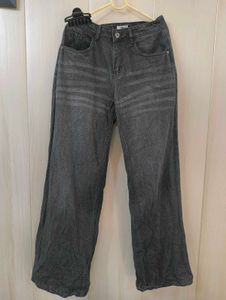 Gray Wide Leg Baggy Aesthetic Denims🦢