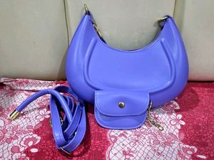 Purple Hobo Bag with Coin Purse