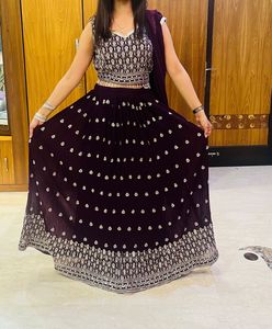 Elegant Purple Lehenga