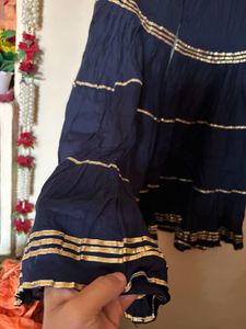 Blue Flared Sharara