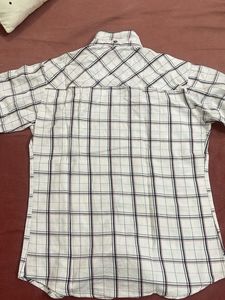 White Plaid Camp Shirt