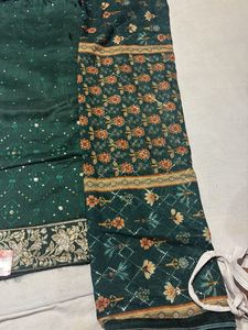 Green Dress Material
