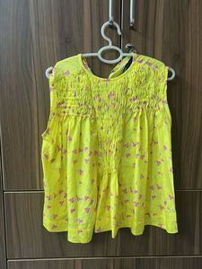 Cute Yellow Floral Top