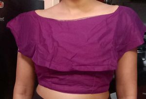 Purple Crop Top Blouse