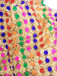 Golden Multicolour Heavy Blouse