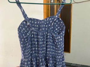Zara Blue Corset Maxi Dress