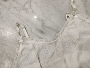 Bow White Cami Slip Dress