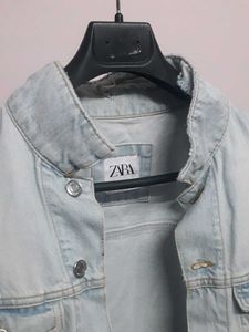 Zara Distressed Denim Jacket