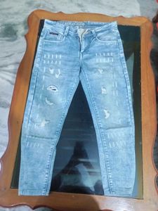 Distressed Light Wash Jeans