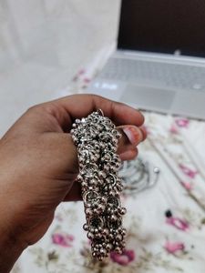 Silver Jhumka Bangles-2pc