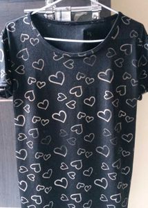 Heart Print Casual T-Shirt