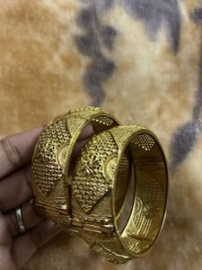 Elegant Gold-Plated Bangles