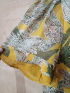 Yellow Frilled Top For Women