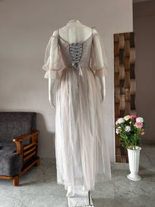 Faint pink tulle gown
