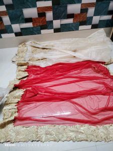 Red &amp; Gold Party Ware Saree