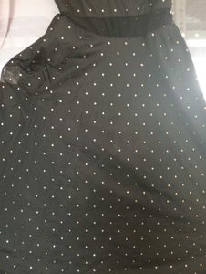 Elegant Black Polka Dot Dress