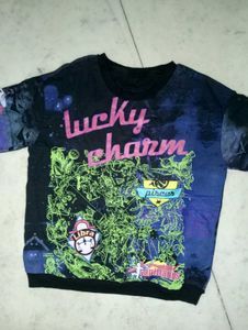 Lucky Charm Zodiac Print Sweatshirt