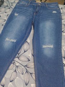 Distressed Denim Jeans