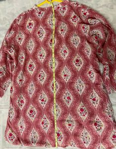 Pink Cotton Printed Co Ord Set