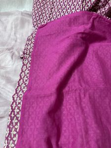 Purple Printed Kurta Top