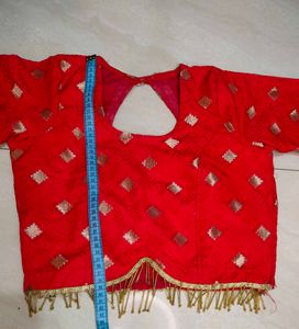 Beautiful Red &amp; Cream Lehanga Choli