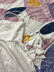 Floral Embroidered White Top